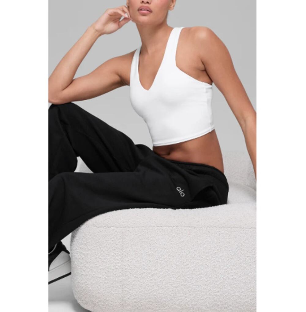 Alo Yoga White Airbrush Real Bra Tank Size Size XS